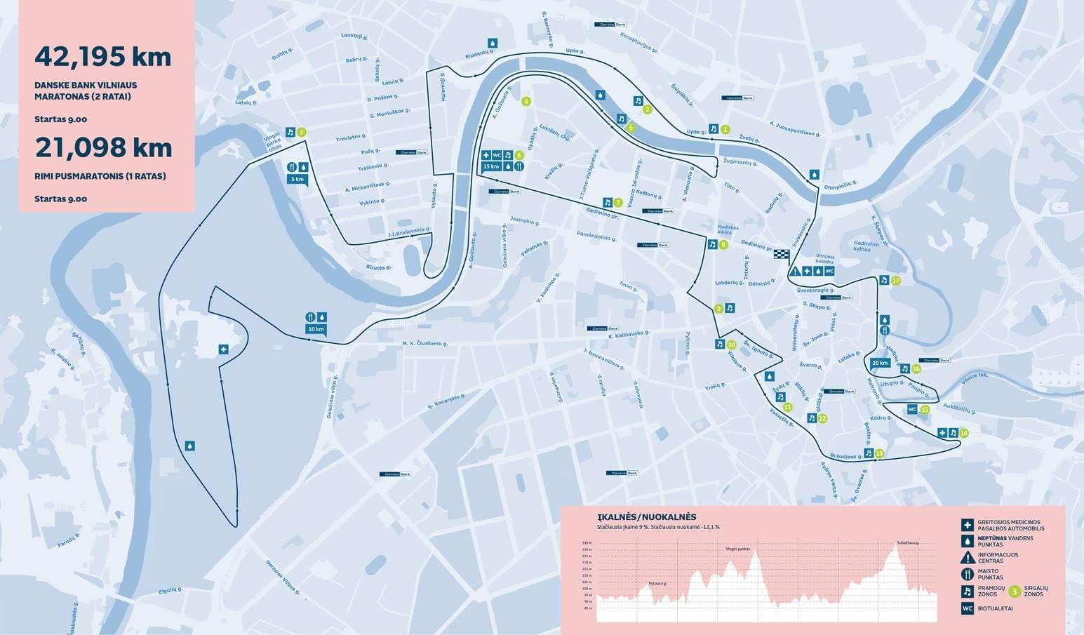 Maraton Wileński 2017 - mapa